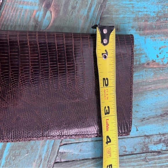 Vintage Birks Genuine Lizagator Brown Cheque book - Picture 14 of 14